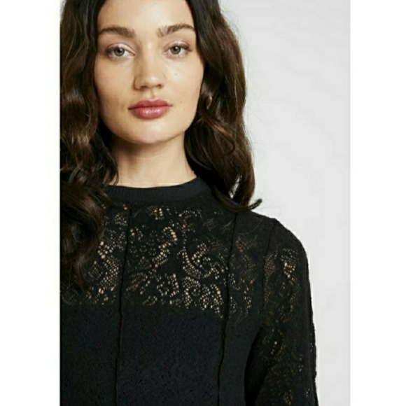 Free People Black Lace Tunic - Picture 3 of 16